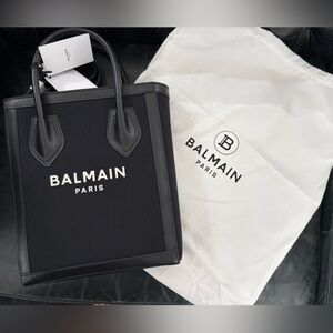 Balmain Black and White Men's Briefcase